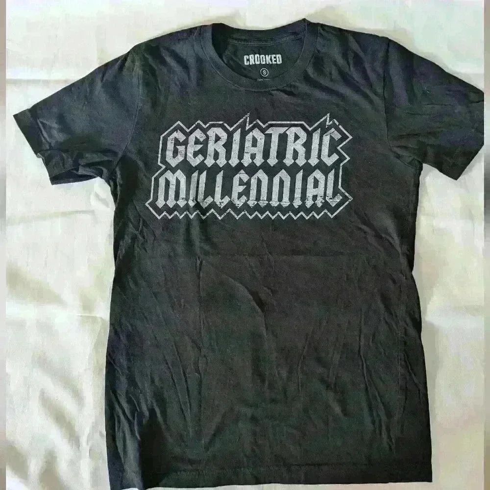 Geriatric Millennial Black T-Shirt Size Small Women